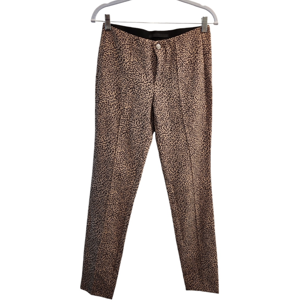 MAC Jeans Cheetah Print Pull On Slim Leg Trouser pant size 30-15 in waist